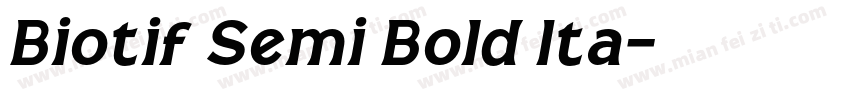 Biotif Semi Bold Ita字体转换